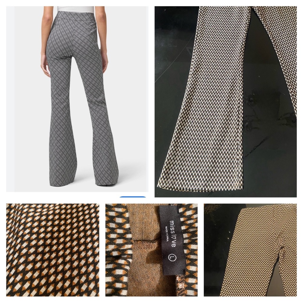 Women's Long Stretch Geometric Patterned Pants - image 1